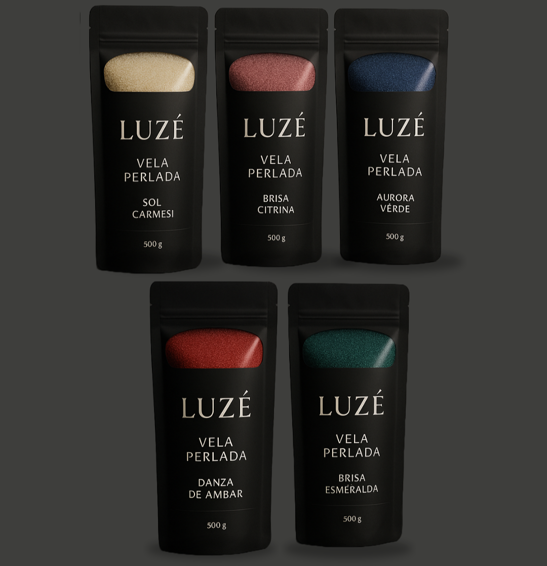 Vela perlada + Aroma by LUZÉ